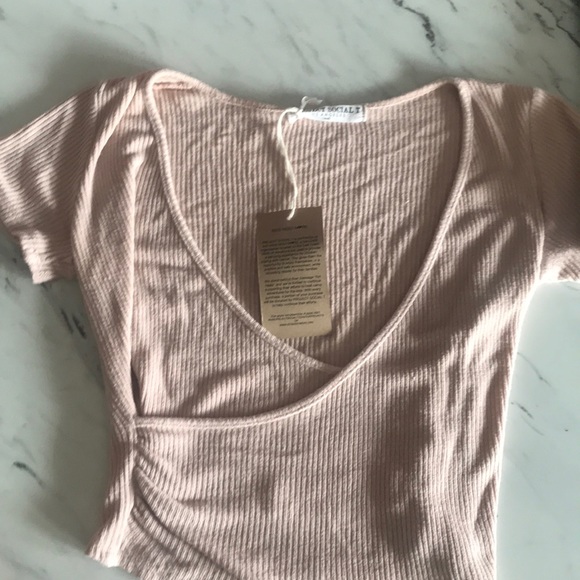 Urban Outfitters Tops - Ribbed Wrap Front V-Neck